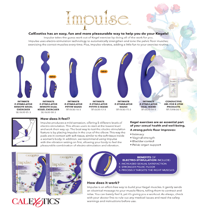  CalExotics Impulse™ Intimate E-Stimulator Dual Kegel : Health &  Household