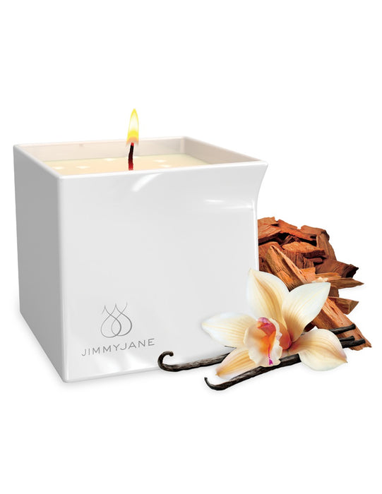JimmyJane Afterglow Massage Oil Candle Vanilla Sandalwood | thevibed.com