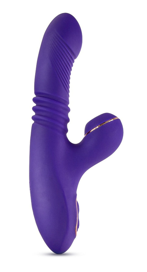 Blush Lush Iris Heating Thrusting Silicone Vibrator Purple | thevibed.com