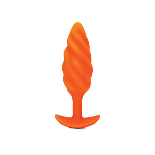 B-vibe Swirl Texture Plug Orange | thevibed.com