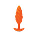 B-vibe Swirl Texture Plug Orange | thevibed.com