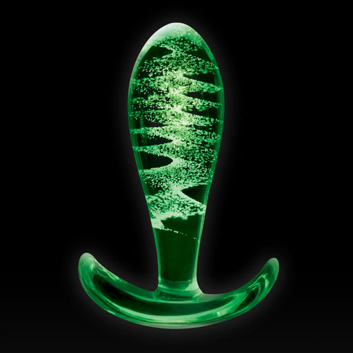 NS Novelties Firefly Glass Glow-in-the-Dark 3.5" Ace Butt Plug | thevibed.com