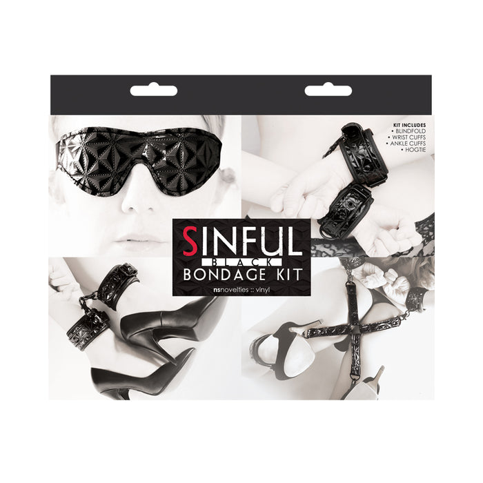 NS Novelties Sinful Cuffs Blindfold and Hogtie Bondage Kit | thevibed.com