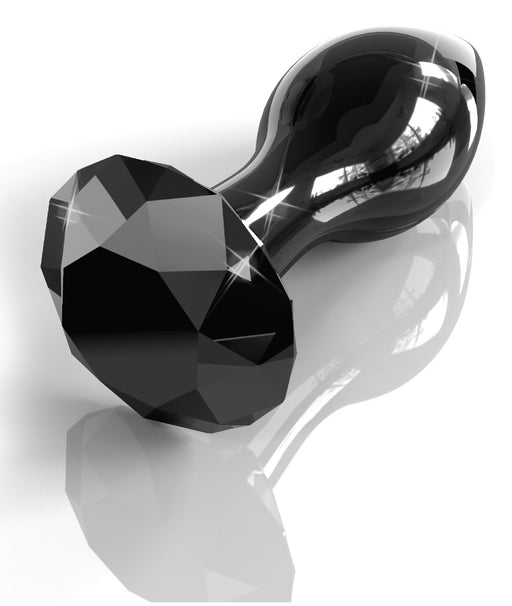 Pipedream Icicles No. 78 Glass Black Diamond Butt Plug | thevibed.com
