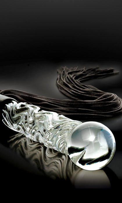 Pipedream Icicles No. 38 Glass-Handled Leather Flogger | thevibed.com