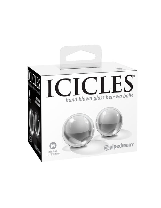 Pipedream Icicles No. 42 Clear Glass Ben-Wa Balls Medium | thevibed.com