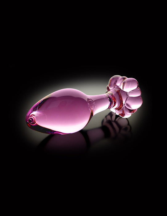 Pipedream Icicles No. 48 Pink Glass Flower Anal Plug | thevibed.com