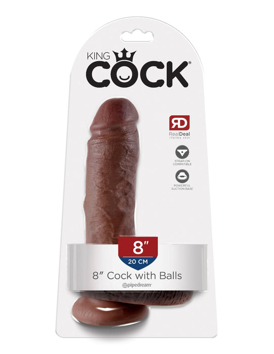 Pipedream King Cock 8 Inch Suction Cup Dildo with Balls | thevibed.com