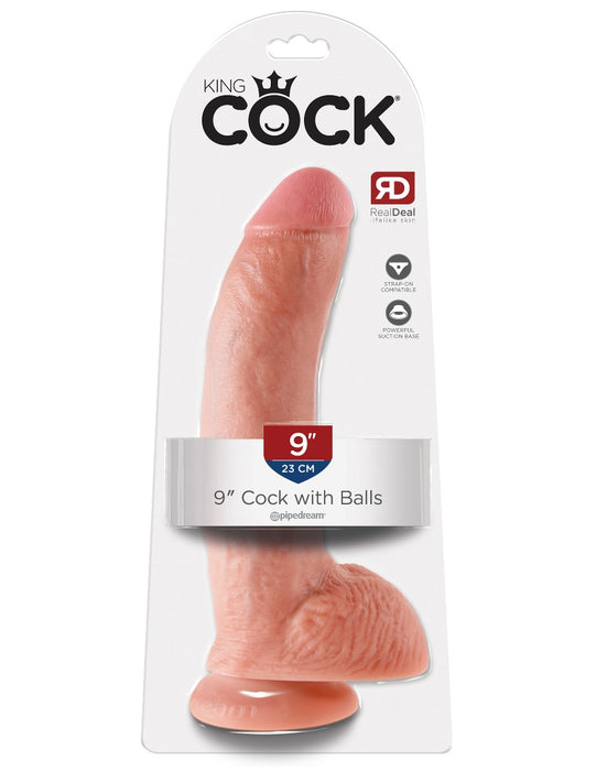 Pipedream King Cock 9 Inch Suction Cup Dildo with Balls | thevibed.com
