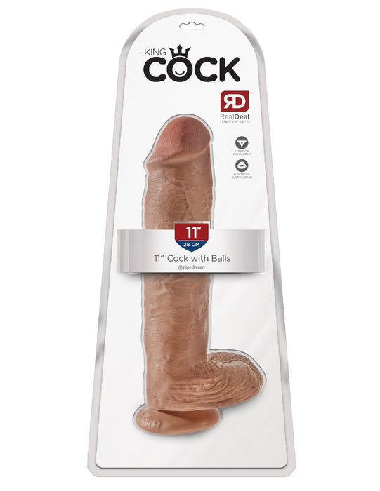 Pipedream King Cock 11 Inch Suction Cup Dildo with Balls | thevibed.com