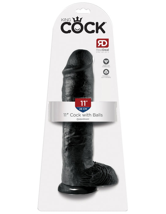 Pipedream King Cock 11 Inch Suction Cup Dildo with Balls | thevibed.com