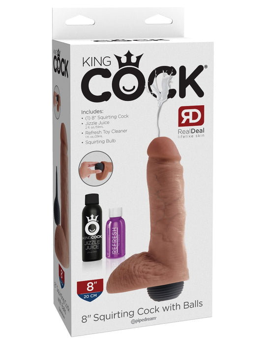 Pipedream King Cock 8 Inch Squirting Cum Play Dildo | thevibed.com