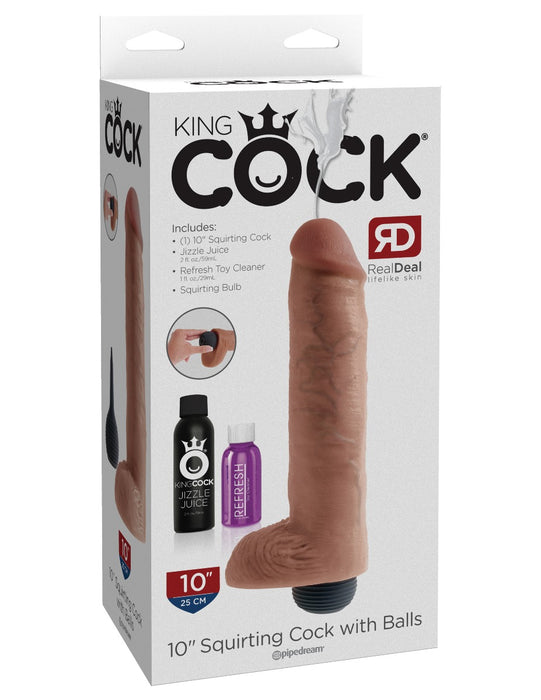 Pipedream King Cock 10 Inch Squirting Cum Play Dildo | thevibed.com