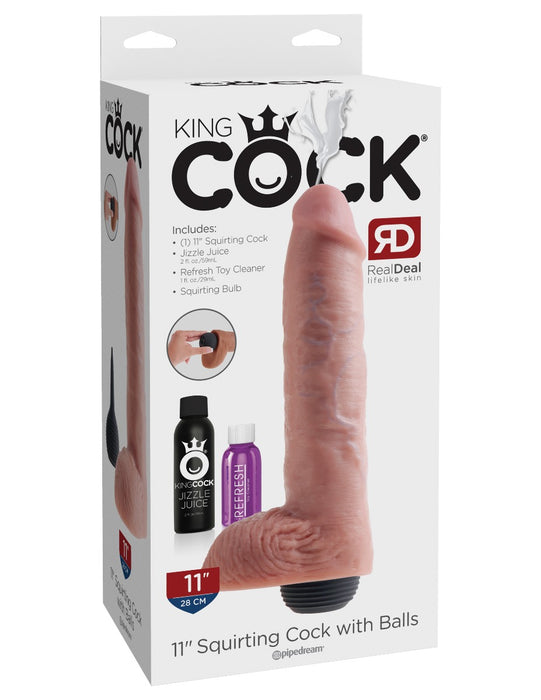 Pipedream King Cock 11 Inch Squirting Cum Play Dildo | thevibed.com