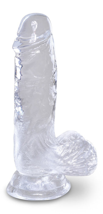 Pipedream King Cock Clear 5 Inch Suction Cup Dildo with Balls | thevibed.com