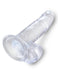Pipedream King Cock Clear 7 Inch Suction Cup Dildo with Balls | thevibed.com