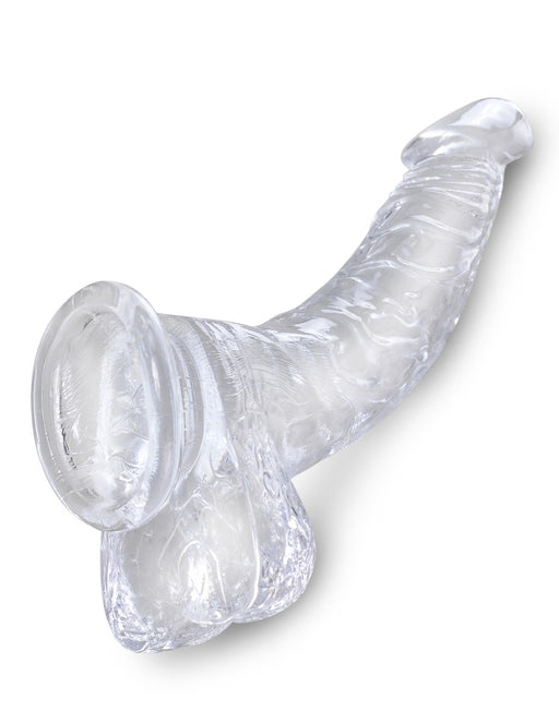 Pipedream King Cock Clear 7.5 Inch Suction Cup Dildo with Balls | thevibed.com