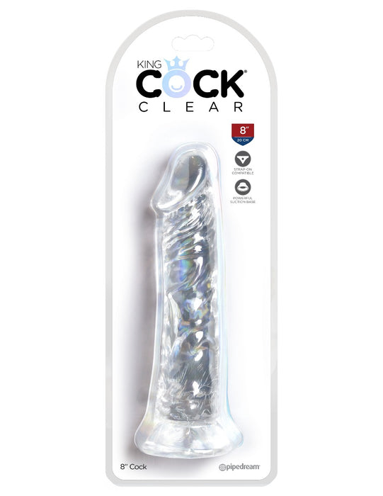 Pipedream King Cock Clear 8 Inch Suction Cup Dildo | thevibed.com