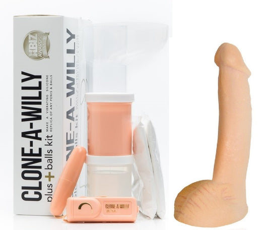 Clone-A-Willy Vibrating Penis & Balls Molding Kit Light Tone | thevibed.com