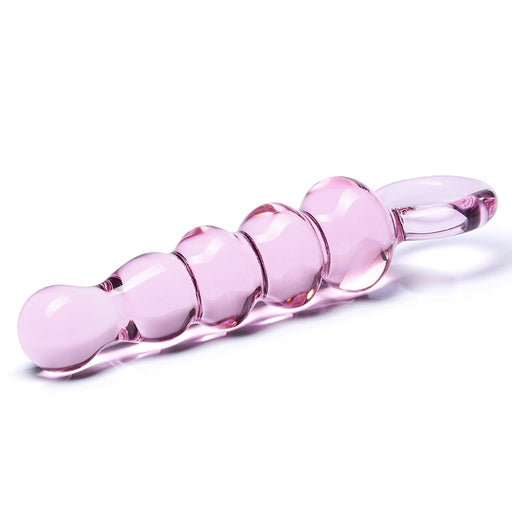 Glas Quintessence Beaded Glass Anal Slider Pink | thevibed.com
