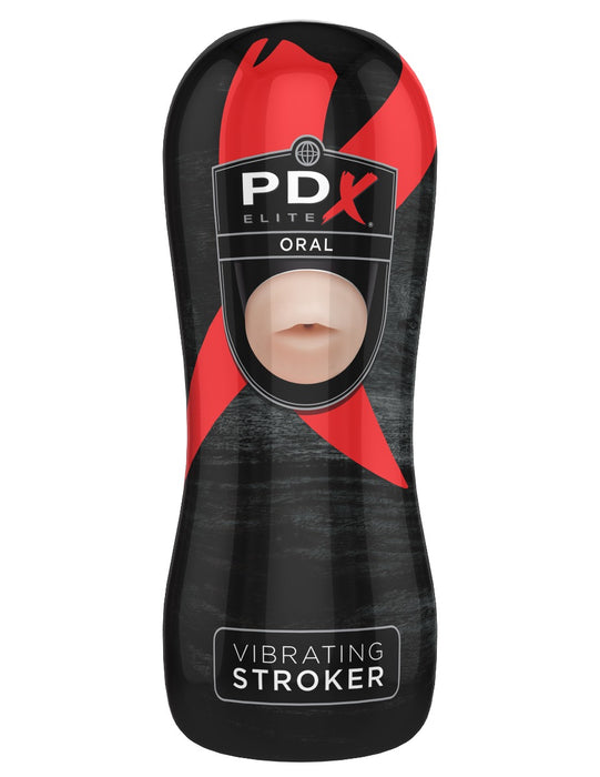 Pipedream PDX Elite Vibrating Waterproof Oral Stroker | thevibed.com