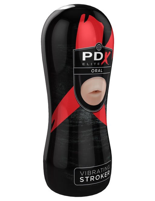 Pipedream PDX Elite Vibrating Waterproof Oral Stroker | thevibed.com