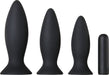 Adam & Eve Vibrating Rechargeable Anal Training Kit Black | thevibed.com