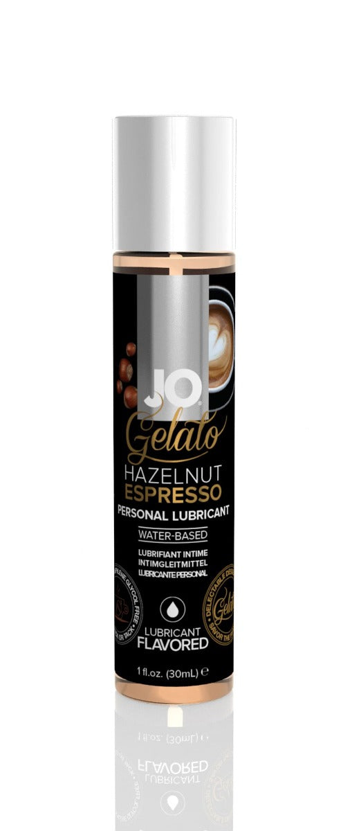System JO Gelato Hazelnut Espresso Flavored Water-Based Personal Lubricant | thevibed.com