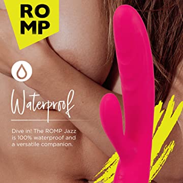 ROMP Jazz Flexible Soft Tip Rechargeable Waterproof Rabbit Vibrator Berry | thevibed.com