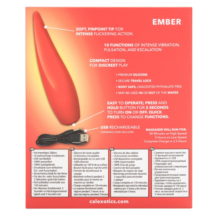 CalExotics Red Hot Ember Rechargeable Waterproof Vibrator | thevibed.com