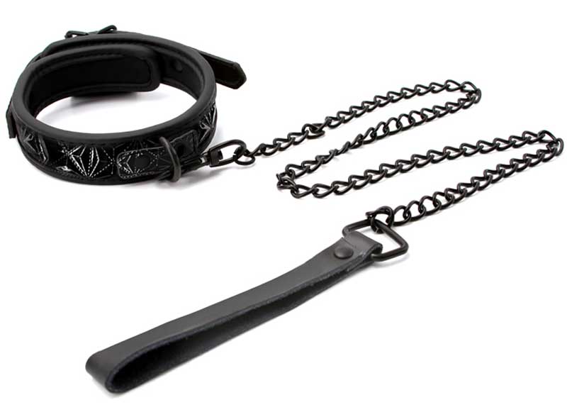 NS Novelties Sinful Black Collar and Leash Set | thevibed.com