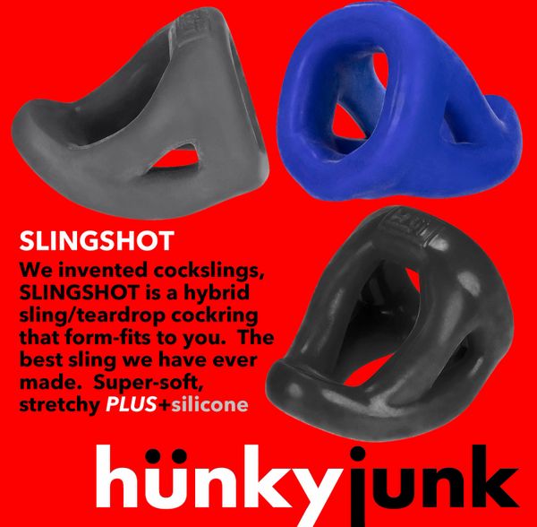 Hunkyjunk SLINGSHOT 3-Ring Teardrop Cock and Ball Sling | thevibed.com