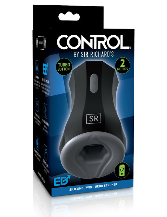 Sir Richard's CONTROL Rechargeable Twin Turbo Vibrating Stroker | thevibed.com