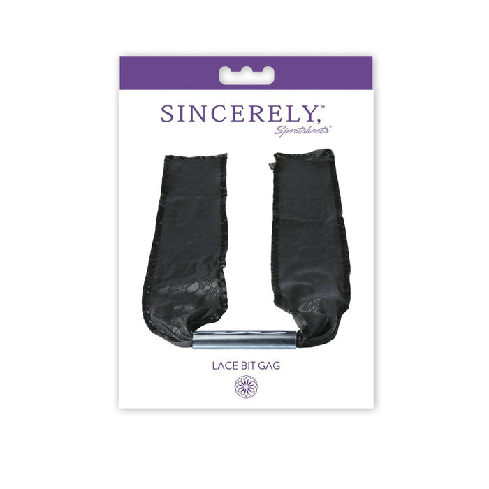 Sincerely Sportsheets Black Lace Tied Bit Gag | thevibed.com
