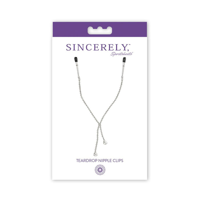 Sincerely Sportsheets Jeweled Teardrop Nipple Clips | thevibed.com