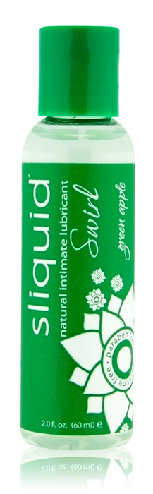 Sliquid Naturals Swirl Green Apple Tart Flavored Personal Lubricant | thevibed.com