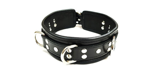 Rouge Garments Leather Collar with 5 D-Rings | thevibed.com
