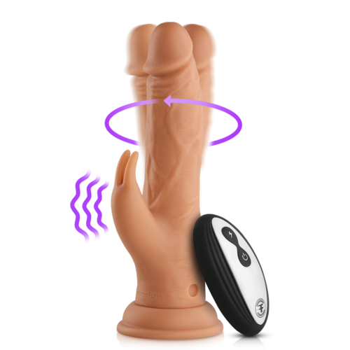 FemmeFunn Turbo Rabbit Remote Controlled Realistic Vibrating Dildo | thevibed.com
