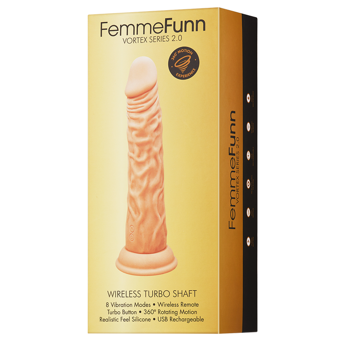 FemmeFunn Turbo Shaft Remote Controlled Vibrating Dildo | thevibed.com