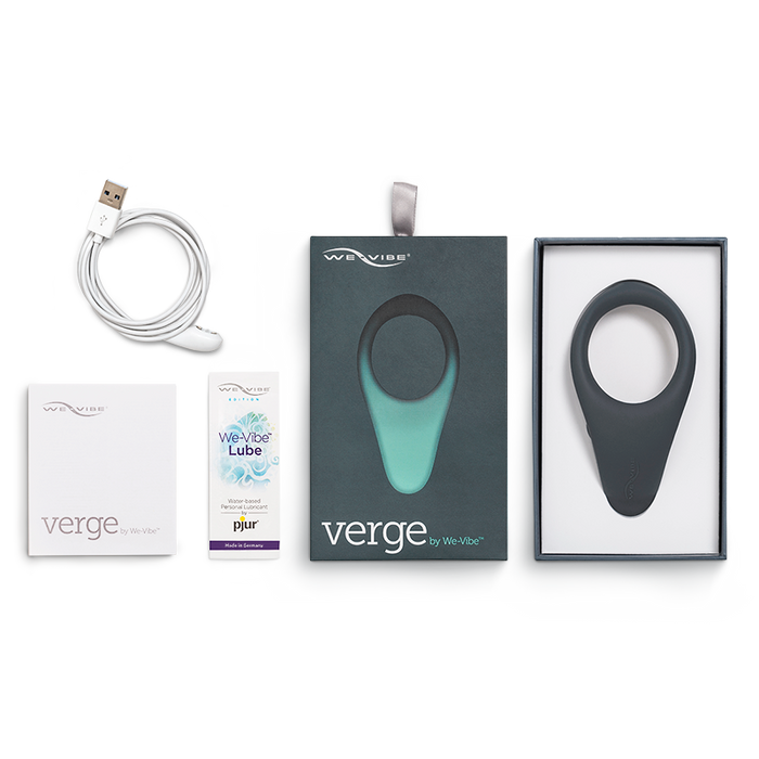 We-Vibe Verge Silicone Vibrating Cock Ring Slate | thevibed.com