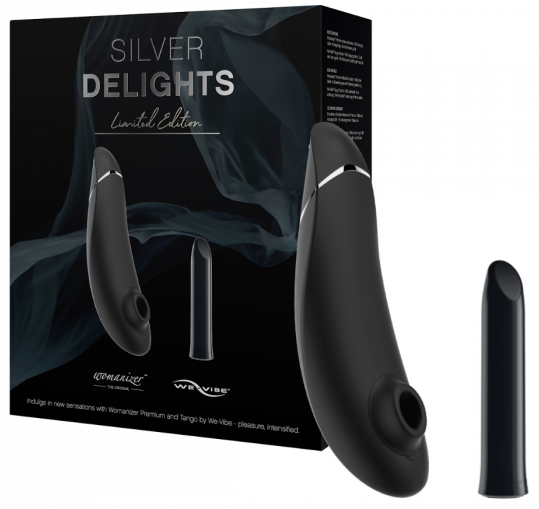 We-Vibe Womanizer Silver Delights Limited Edition Set Premium and Tango | thevibed.com